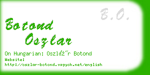 botond oszlar business card